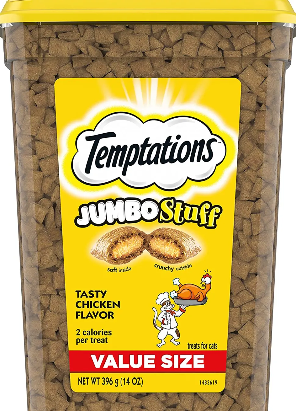 Whiskas Temptations Jumbo Stuff Tasty Chicken Soft and Crunchy Cat Treats - 14 oz