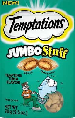 Whiskas Temptations Jumbo Stuffed Tuna Soft and Crunchy Cat Treats - 2.47 oz