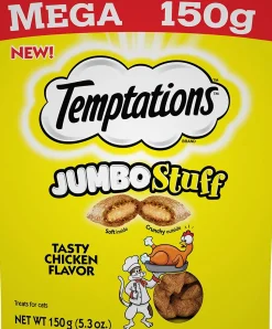 Whiskas Temptations Jumbo Stuffed Chicken Soft and Crunchy Cat Treats - 5.29 oz