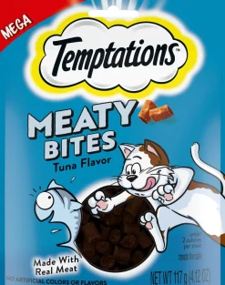 Whiskas Temptations Meaty Bites Tuna Soft and Chewy Cat Treats - 4.12 oz