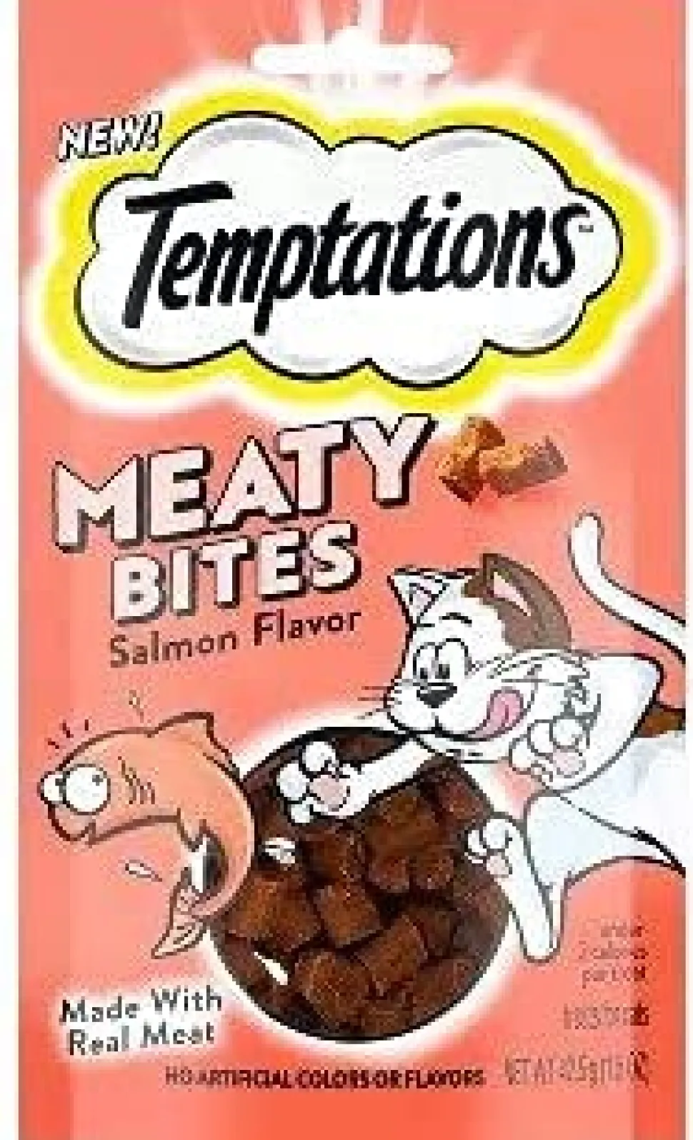 Whiskas Temptations Meaty Bites Salmon Soft and Chewy Cat Treats - 1.5 oz