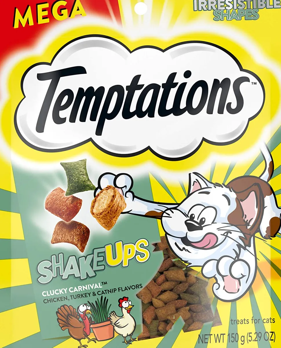 Whiskas Temptations Shake Ups Clucky Carnival Soft and Crunchy Cat Treats - 5.29 oz