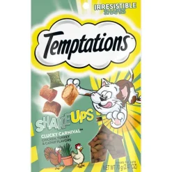 Whiskas Temptations Shake Ups Clucky Carnival Core Soft and Crunchy Cat Treats - 2.47 oz