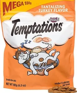 Whiskas Temptations Tantalizing Turkey Soft and Crunchy Cat Treats - 6.35 oz