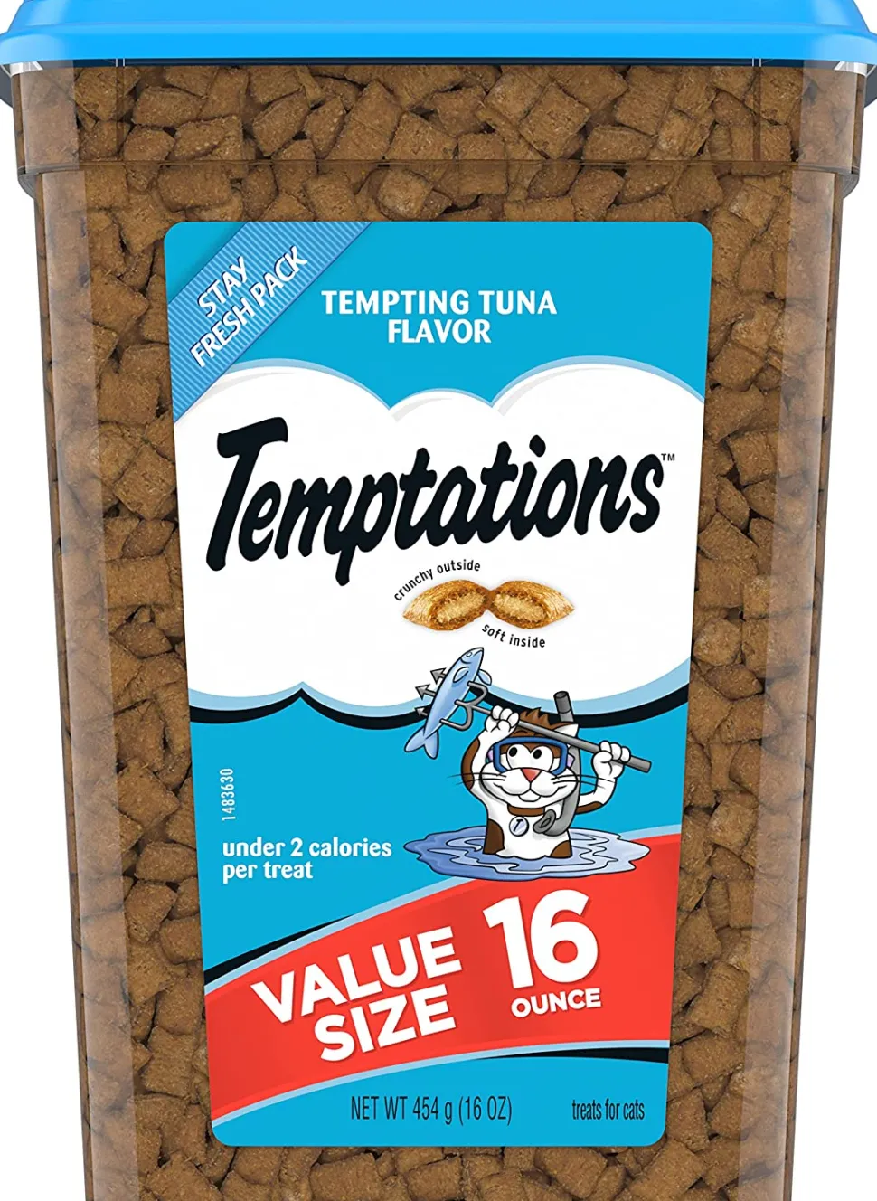 Whiskas Temptations Tempting Tuna Soft and Crunchy Cat Treats - 16 oz