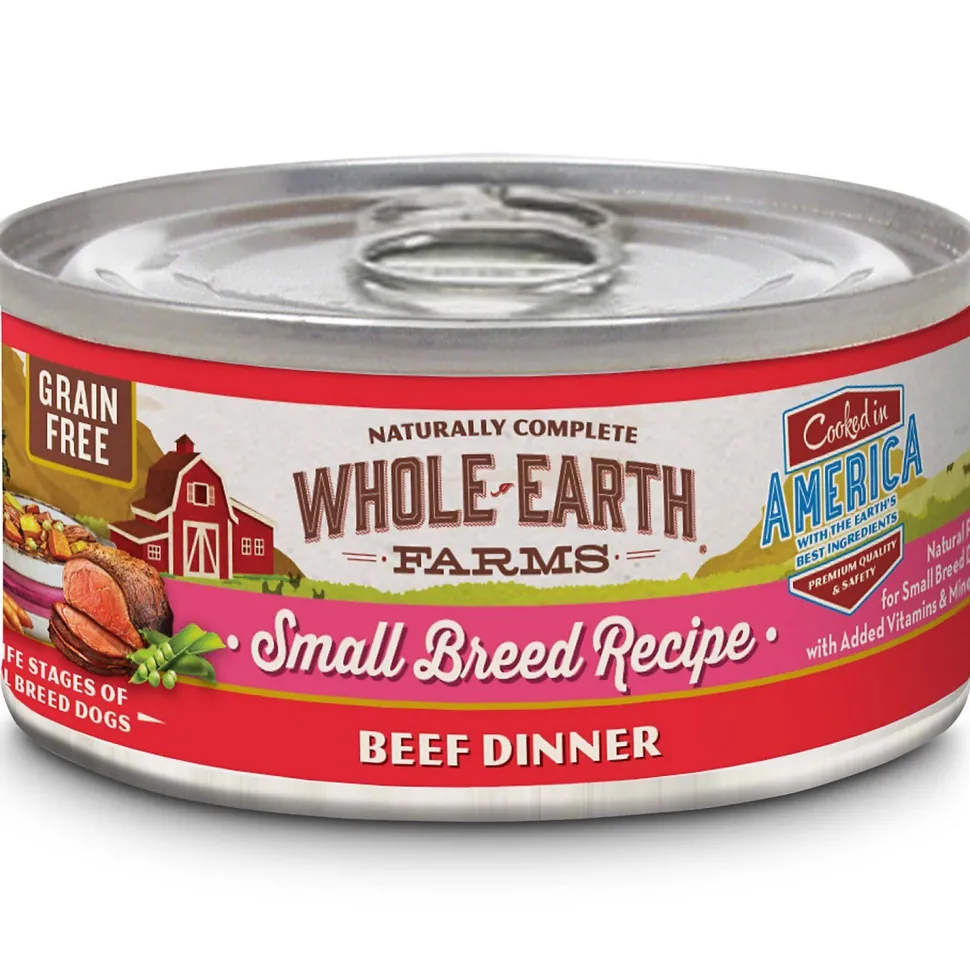 Whole Earth Farms Grain Free Small Breed Beef Dinner Canned Dog Food - 3 oz Cans - Case of 24