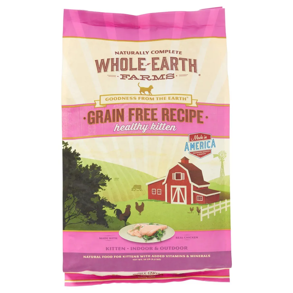 Whole Earth Farms Grain-Free Kitten Dry Cat Food - 10 lb Bag