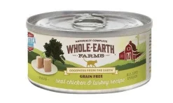 Whole Earth Farms Grain-Free Real Chicken & Turkey Recipe Canned Cat Food - 2.75 oz Cans - Case of 24