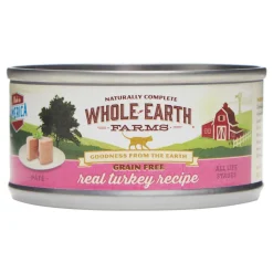 Whole Earth Farms Grain-Free Turkey Recipe Canned Cat Food - 2.75 oz Cans - Case of 24
