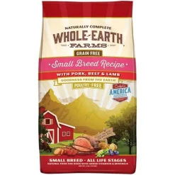 Whole Earth Farms Grain-Free Small Breed Pork Beef & Lamb Dry Dog Food - 4 lb Bag