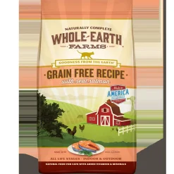 Whole Earth Farms Grain-Free Salmon Dry Cat Food - 10 lb Bag