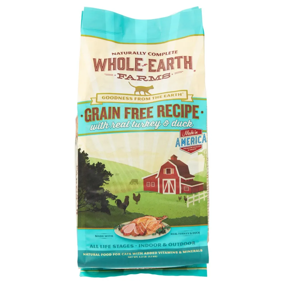 Whole Earth Farms Grain-Free Turkey & Duck Dry Cat Food - 2.5 lb Bag
