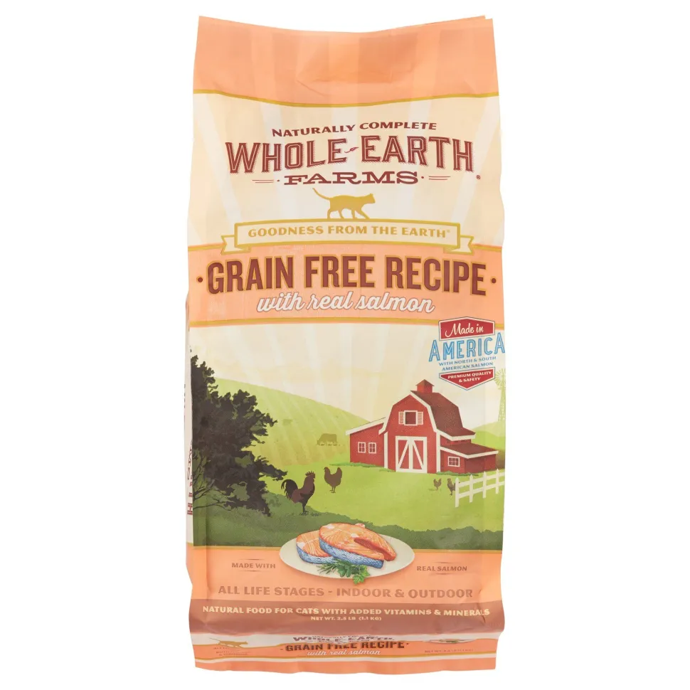 Whole Earth Farms Grain-Free Salmon Dry Cat Food - 2.5 lb Bag