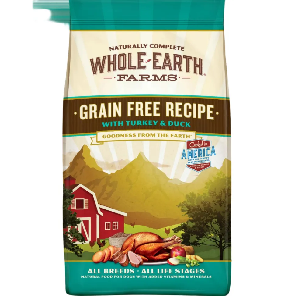 Whole Earth Farms Grain-Free Turkey & Duck Dry Dog Food - 12 lb Bag