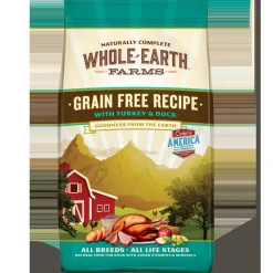 Whole Earth Farms Grain-Free Turkey & Duck Dry Dog Food - 25 lb Bag