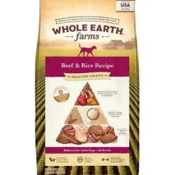 Whole Earth Farms Healthy Grains Beef & Rice Dry Dog Food - 25 lb Bag