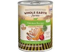 Whole Earth Farms Healthy Grains Chicken Canned Dog Food - 12.7 oz Cans - Case of 12