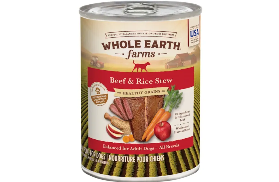 Whole Earth Farms Healthy Grains Beef & Rice Canned Dog Food - 12.7 Oz - Case of 12