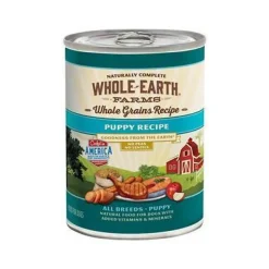 Whole Earth Farms Healthy Grains Puppy Chicken Canned Dog Food - 12.7 oz Cans - Case of 12