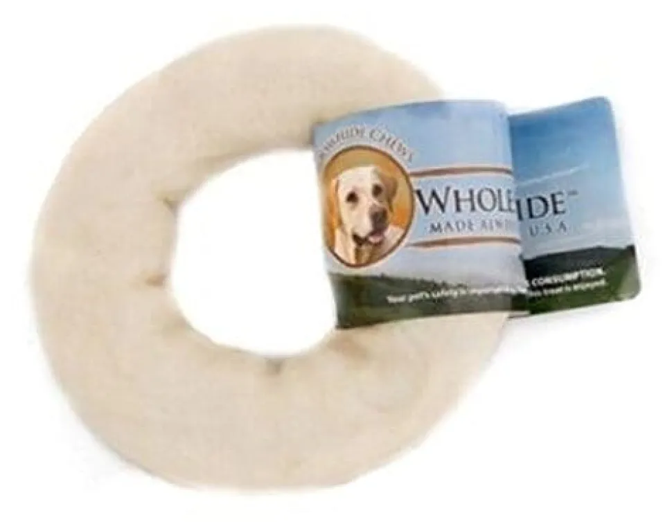 Wholesome Hide Beef Hide Donut Natural Dog Chews - 4 In