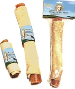 Wholesome Hide Hide Basted Bones 4" - 5" Bacon Basted Flat Knot Bone Dog Natural Chews -