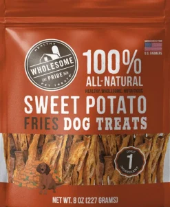 Wholesome Pride Sweet Potato Fries Dog Dehydrated Treats - 8 oz Bag