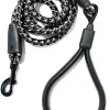 Wigzi Flex Walk Reflective Bungi Cable Dog Leash - Black - 6 Feet