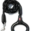 Wigzi Luna LED Lighting and Reflective Gel Handle Grip Cable Dog Leash - Red - 6 Feet