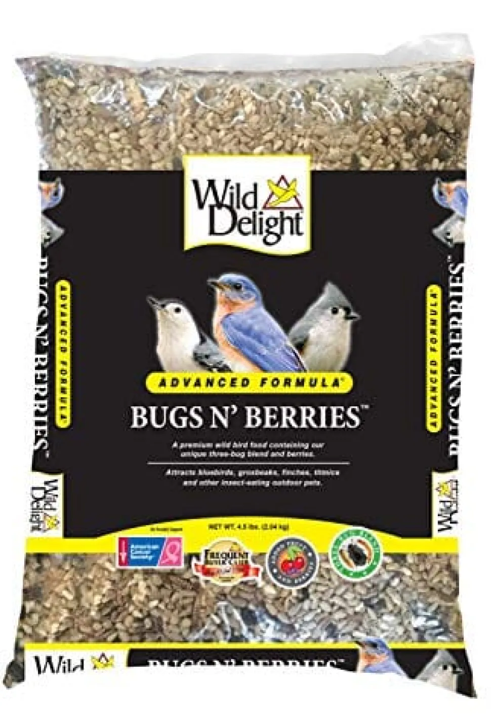 Wild Delight Advanced Bugs N' Berries Wild Bird Food Seed Mix - 4.5 Lbs