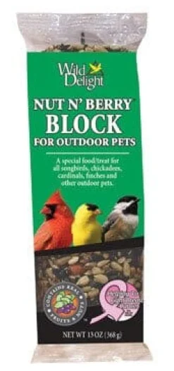 Wild Delight Advanced Nut N' Berry Block Wild Bird Food - 13 Oz