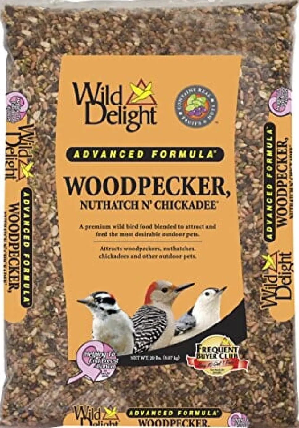 Wild Delight Woodpecker Nuthatch N Chickadee Wild Bird Food - 20 Lbs