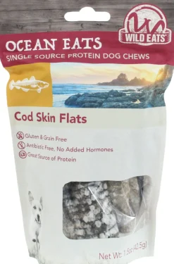 Wild Eats Cod Skin Flats Dog Chews Natural Dog Chews - Cod - 1.5 Oz - 6 Pack