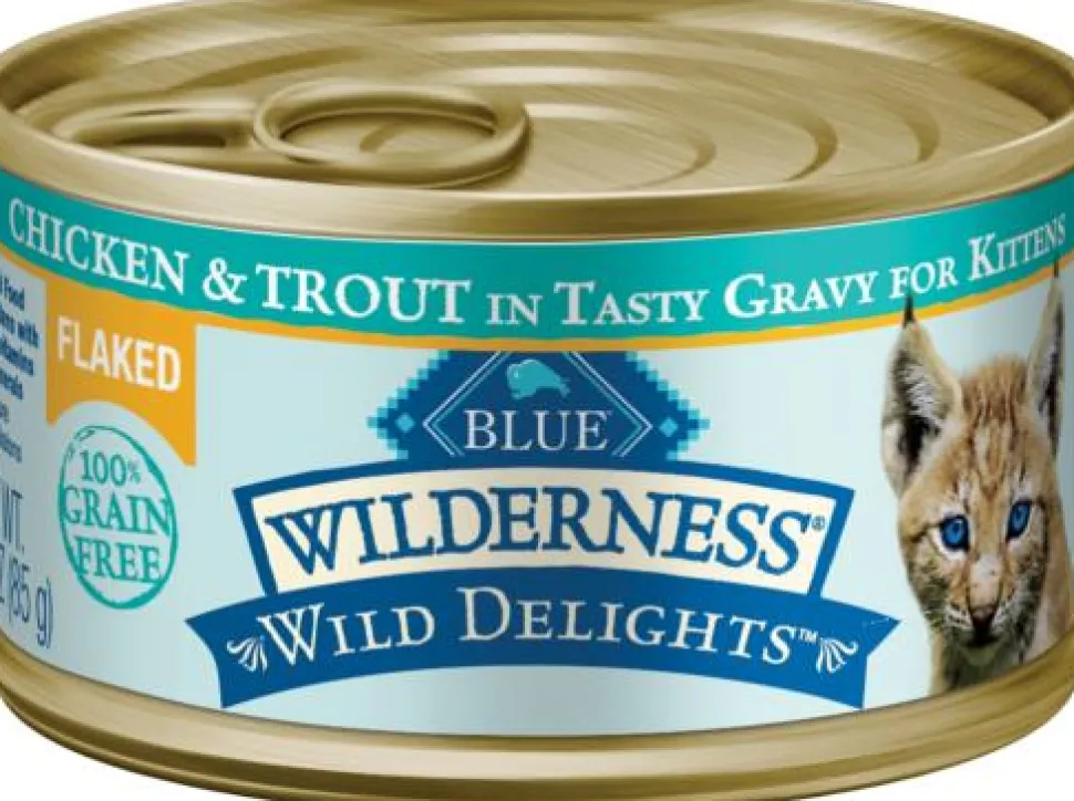 Wilderness Wild Delights Flaked Chicken & Trout in Tasty Gravy Natural Wet Food for Kittens 3 Oz.