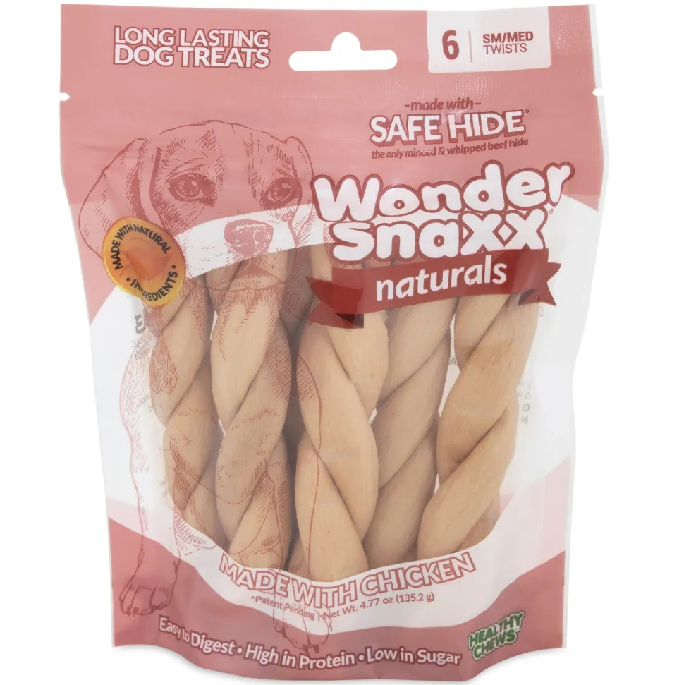 Wonder SnaXX Naturals Twist Dog Treat Chicken - Small/Medium - 6 Count