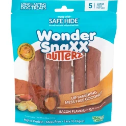 Wonder SnaXX NutterZ Dog Treat Bacon with peanut butter - Large - 5 Count