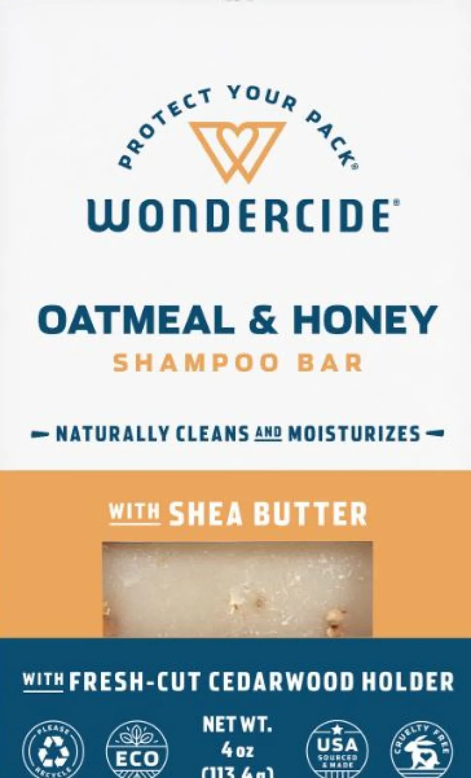 Wondercide All-Natural Oatmeal & Honey Cat and Dog Shampoo Bar - 0.5 oz Trial Bar - Case of 12