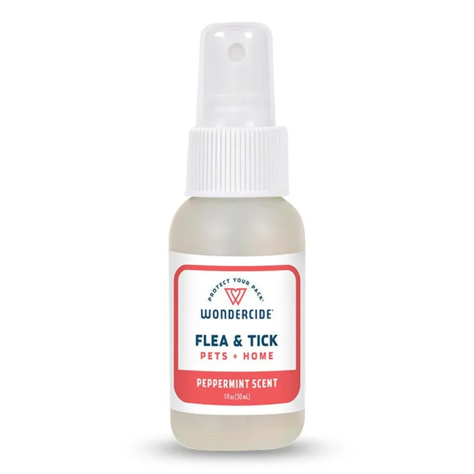 Wondercide Mosquito Flea and Tick Spray for Pets and Home - Peppermint - 1 oz Trial Bottle - Case of 12