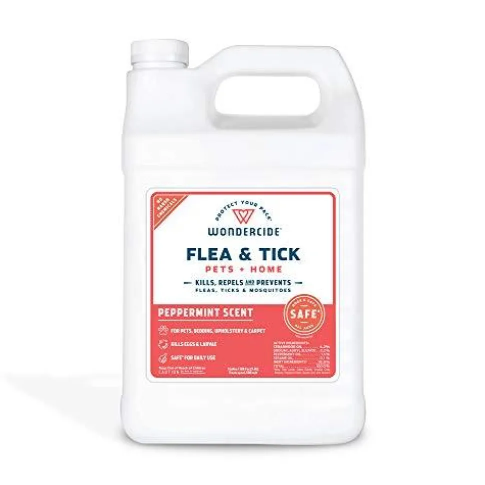 Wondercide Mosquito Flea and Tick Spray for Pets and Home - Peppermint - 128 oz Bottle