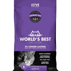 World's Best Cat Litter Corn Clumping Lavendar Scented Multi-Cat Litter - 8 Lbs - 3 Pack