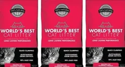 World's Best Cat Litter Green Bag Clumping Cat Litter - 15 Lbs - Case of 3