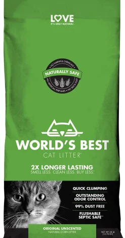 World's Best Cat Litter Original Corn Clump Unscented Cat Litter