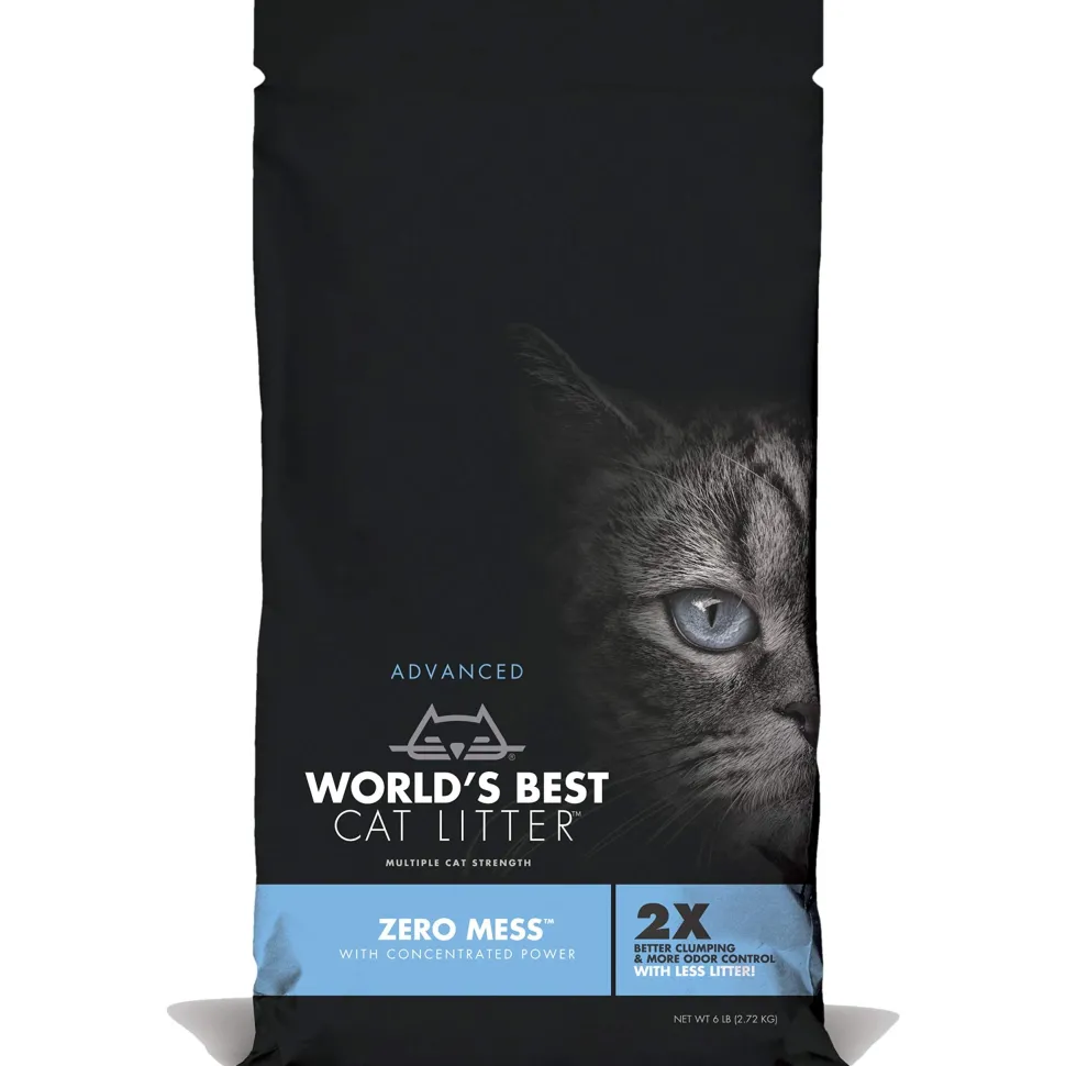 World's Best Cat Litter Zero Mess Advanced Clumping Flushing and Odor Control Cat Litter