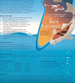 Zeigler Bros 1/8" Koi Grower Pond and Koi Fish Food - 5 lb Bag