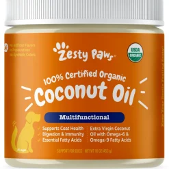 Zesty Paws 100% Certified Organic Extra Virgin Coconut Oil for Dogs
