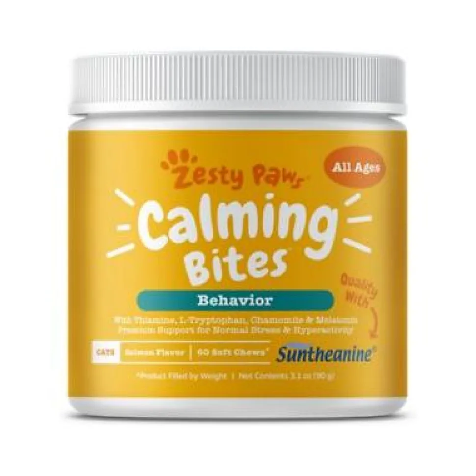 Zesty Paws Calming Bites Salmon Soft Chew Cat Supplements - 60 Count