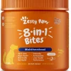 Zesty Paws 8-in-1 Multifunctional Vitamins Glucosamine Chondroitin & Probiotics Peanut Butter Flavor Soft Chews for Dogs