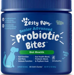 Zesty Paws Senior Advanced Probiotic Chicken Bites Flavor