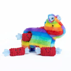 Zippy Paws Burrow Pinata Puzzle Interactive Squeak and Plush Dog Toy - Medium