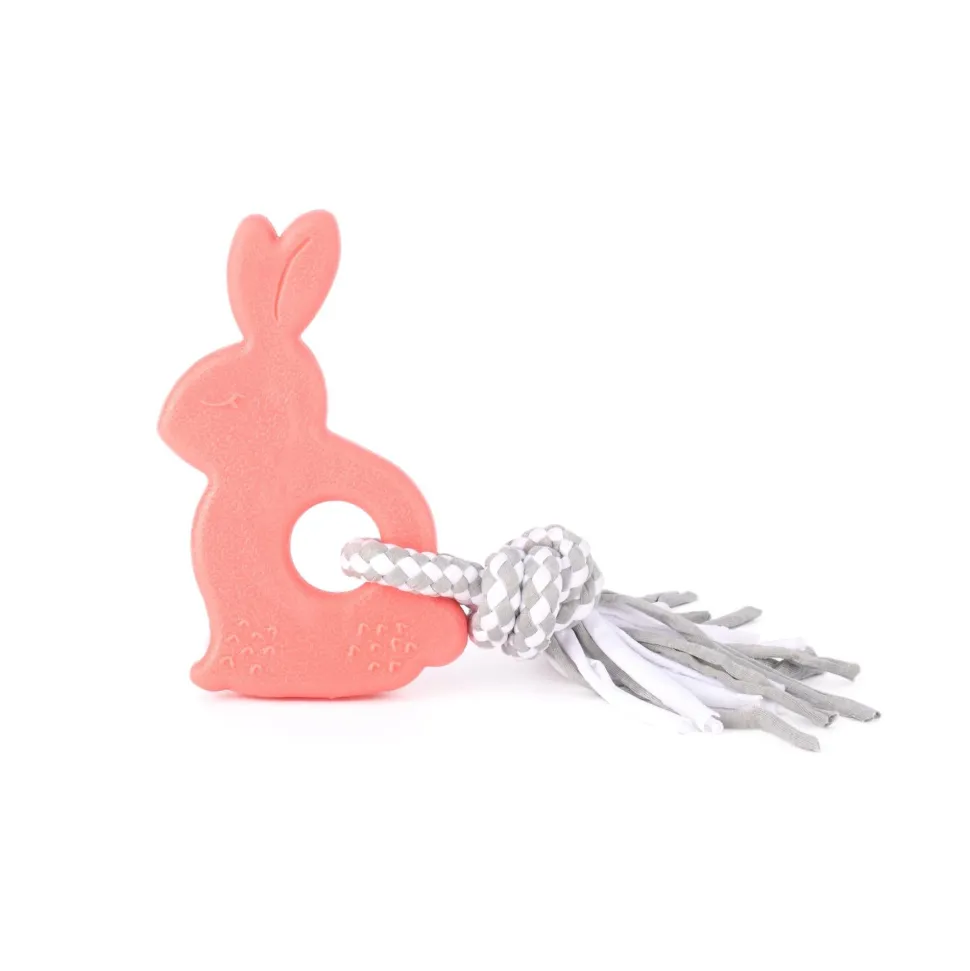 Zippy Paws ZippyTuff Teethers Bunny Rope and Chew Puppy Dog Toy - Small
