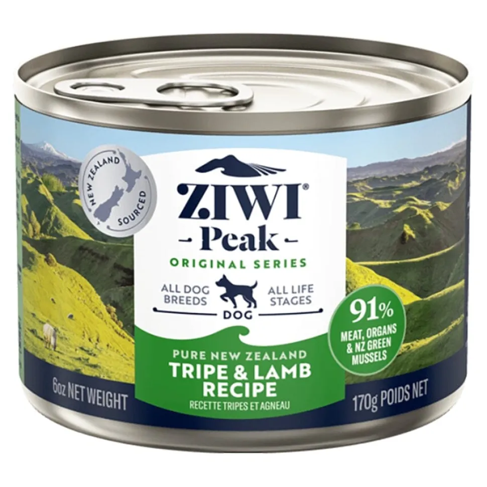 Ziwi Peak Grain-Free All-Life-Stages and Breeds Tripe and Lamb Recipe Canned Dog Food - 6 Oz - Case of 12